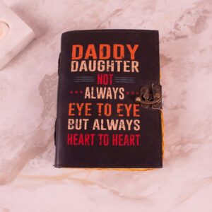 Vintage Rustic Lock Diary, Personalized Father Daughter Gift, Handmade Leather Journal from India