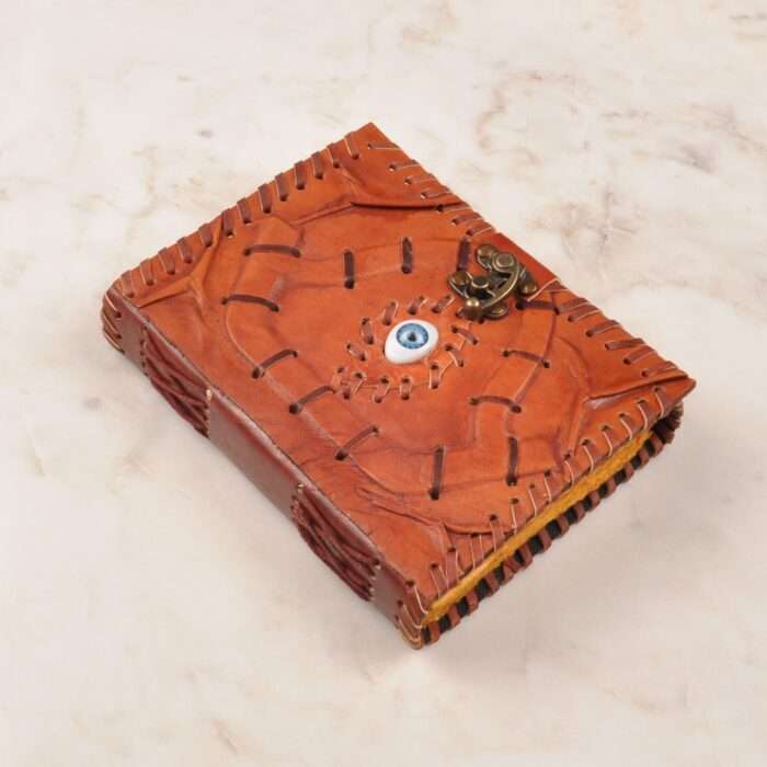 Hocus Pocus Blank spell leather journal, Antique Leather Handmade Journal , Gift for Her, Travel Notebook, Leather Sketch Spell Book - Image 3