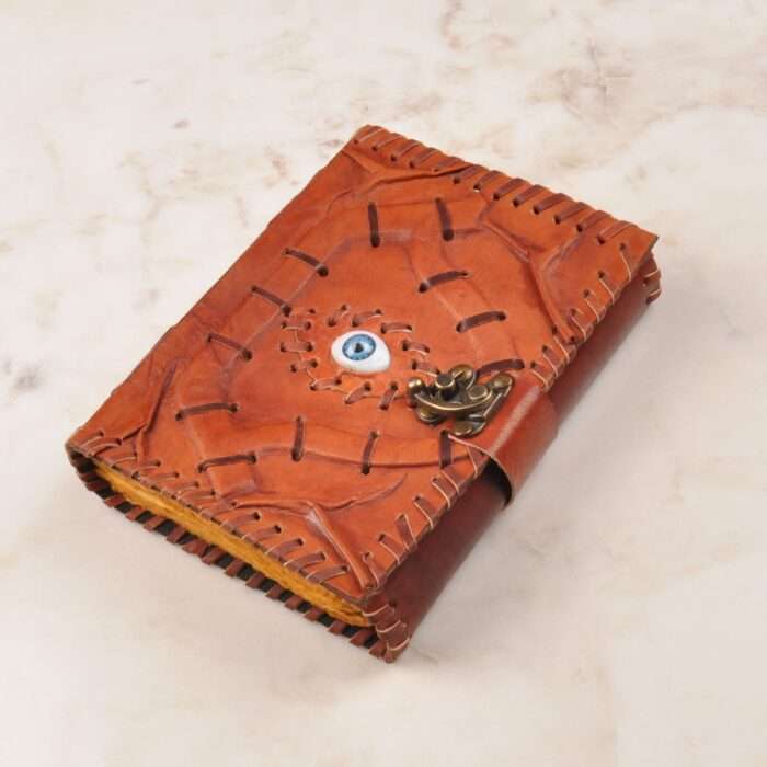 Hocus Pocus Blank spell leather journal, Antique Leather Handmade Journal , Gift for Her, Travel Notebook, Leather Sketch Spell Book - Image 2