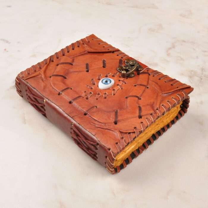 Hocus Pocus Blank spell leather journal, Antique Leather Handmade Journal , Gift for Her, Travel Notebook, Leather Sketch Spell Book - Image 5