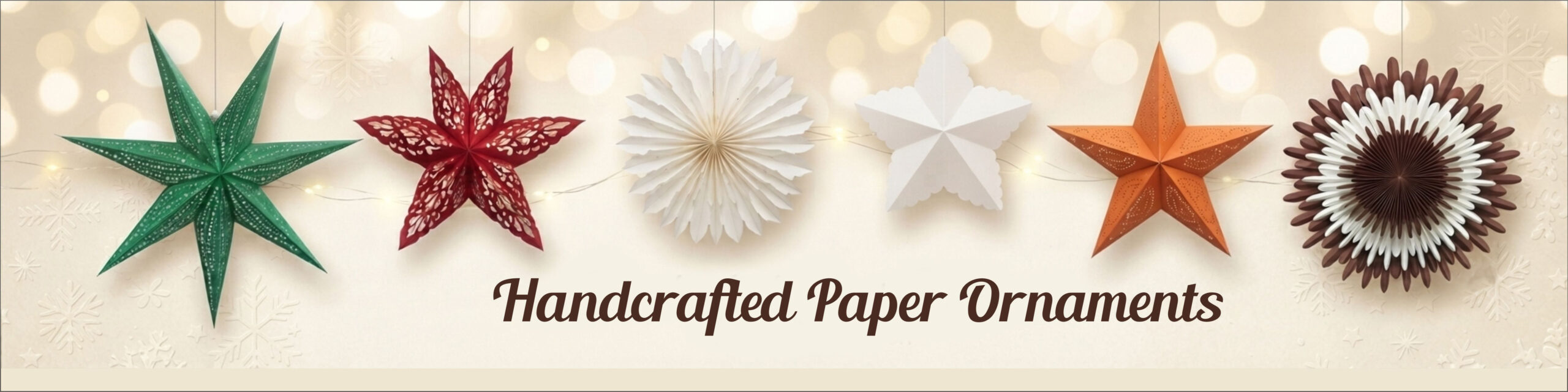 handmade Paper ornaments paper lamp paper star