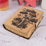 Vintage Botanical Mushroom Leather Journal Vintage Fungi Sketchbook with Brass C-Lock Closure